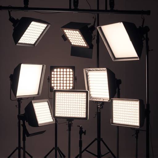 Ensemble de projecteurs LED Aputure avec différentes formes et tailles