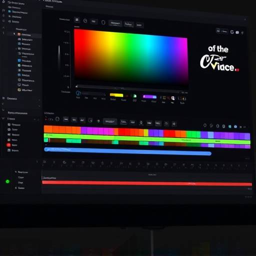 Interface du logiciel DaVinci Resolve affichant une palette de couleurs et une timeline